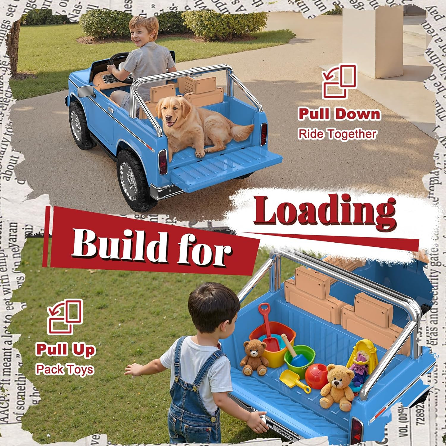 Licensed Ford F-150 24V 2 Seater Ride on Car for Kids, 4X100W Motors for All-Ter