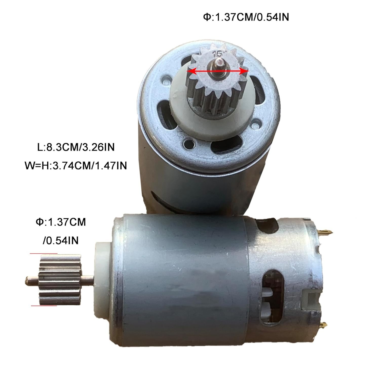 Lightweight Electric Motor for Kids’ Ride-On Toys – 200W High-Speed 15T Pinion