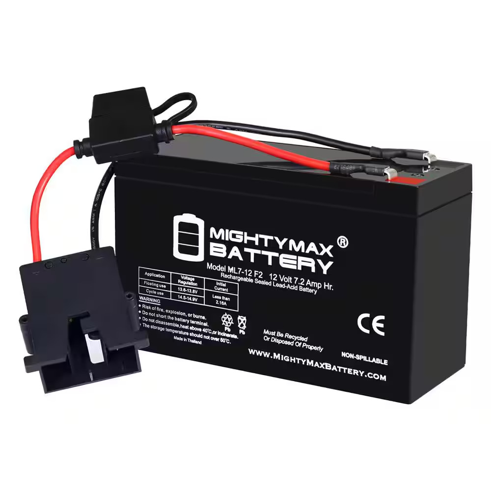 Drop in Replacement for 12-Volt 7AH Power Wheels Ride on Toy Battery Kit and Har