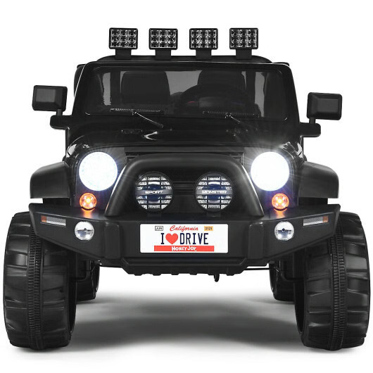 12V 2-Seater Kids Ride On Truck Car w/ Remote Control & Storage – Black