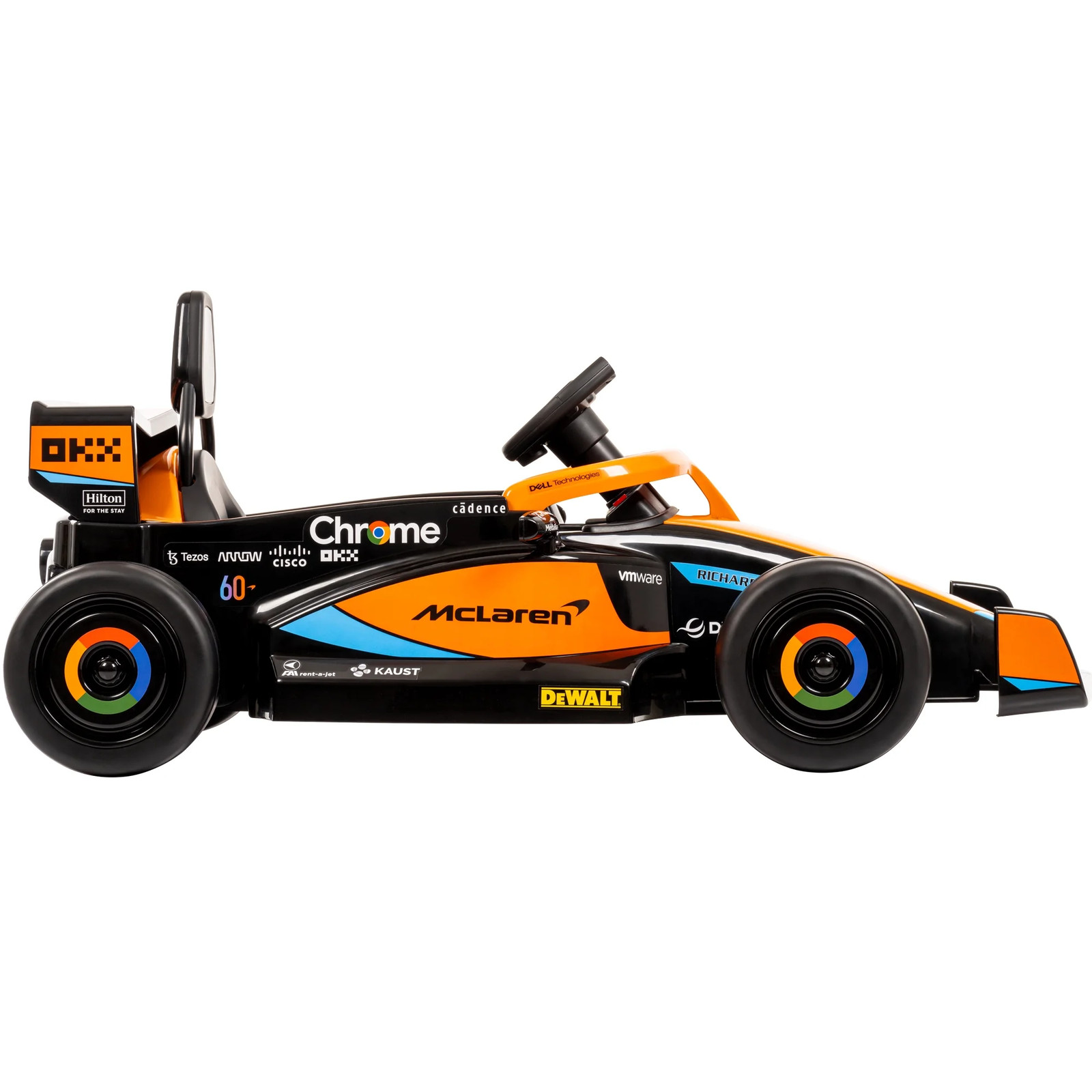 McLaren F1 Race Car 12V Battery-Powered Vehicle w/ Remote, Ages 3+