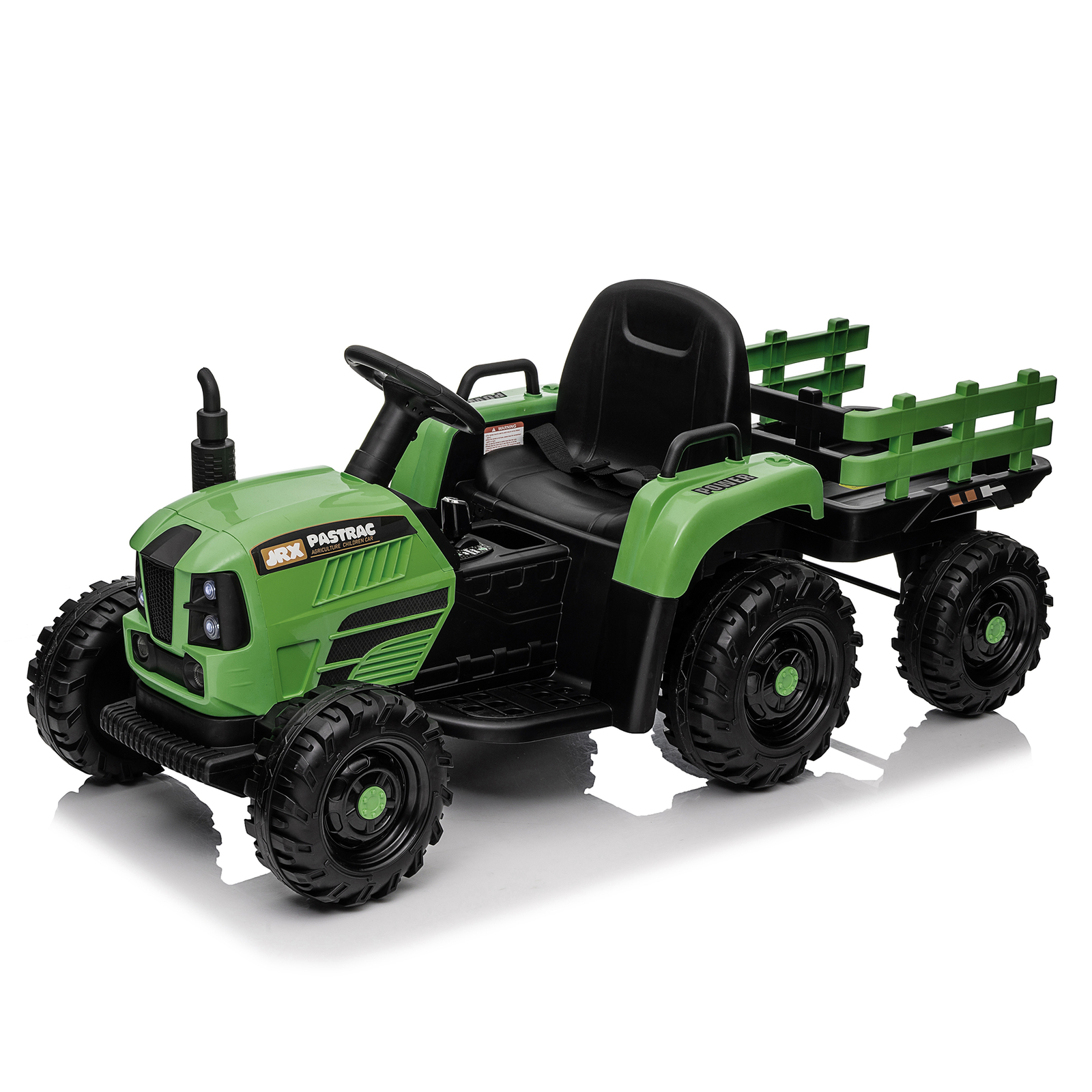 24V 400W Ride on Tractor W/ Trailer Remote Control Electric Car for Kids Ages 3+