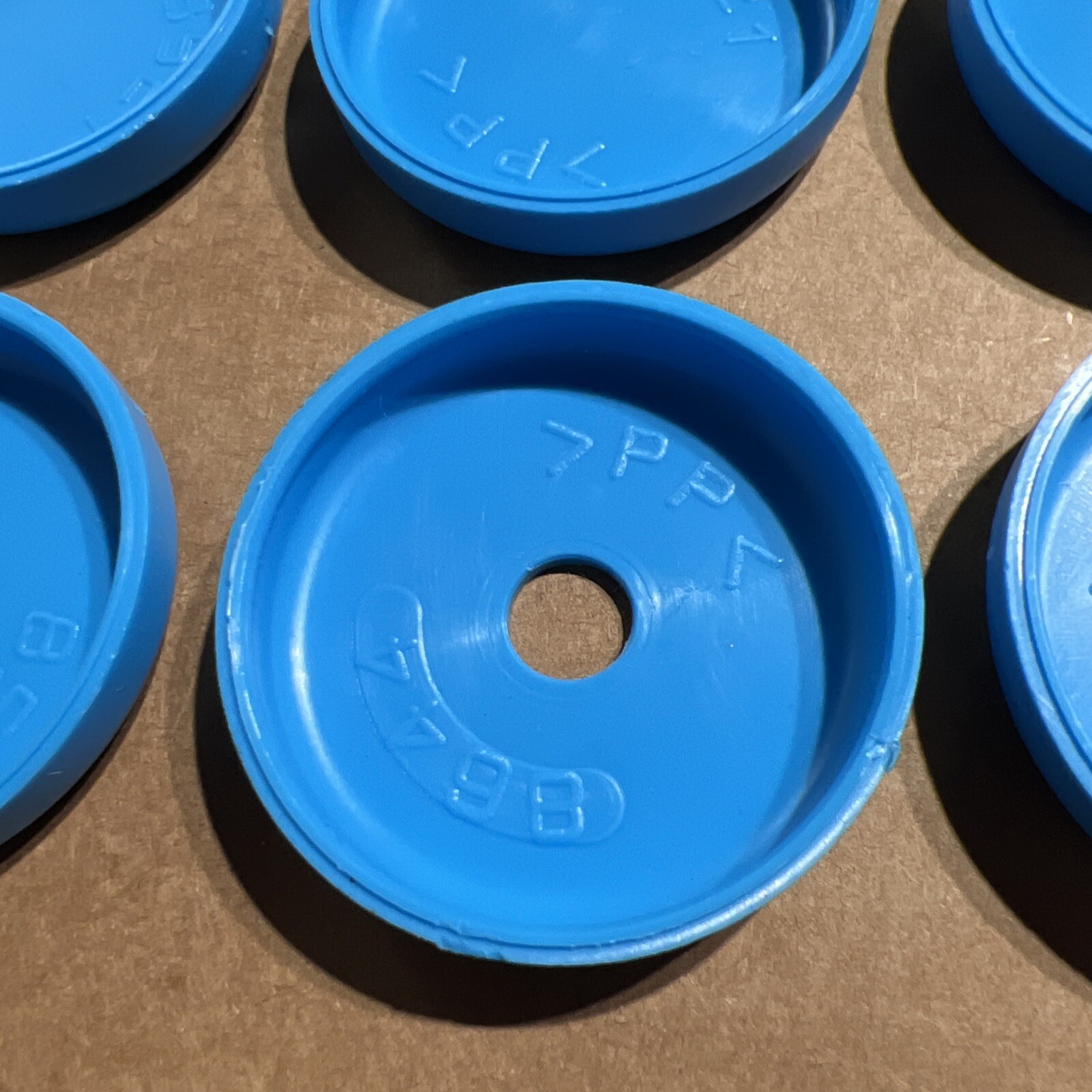 Peg Perego Thomas the Train Ride-On Replacement Part~BLUE WHEEL CAP COVERS (X6)