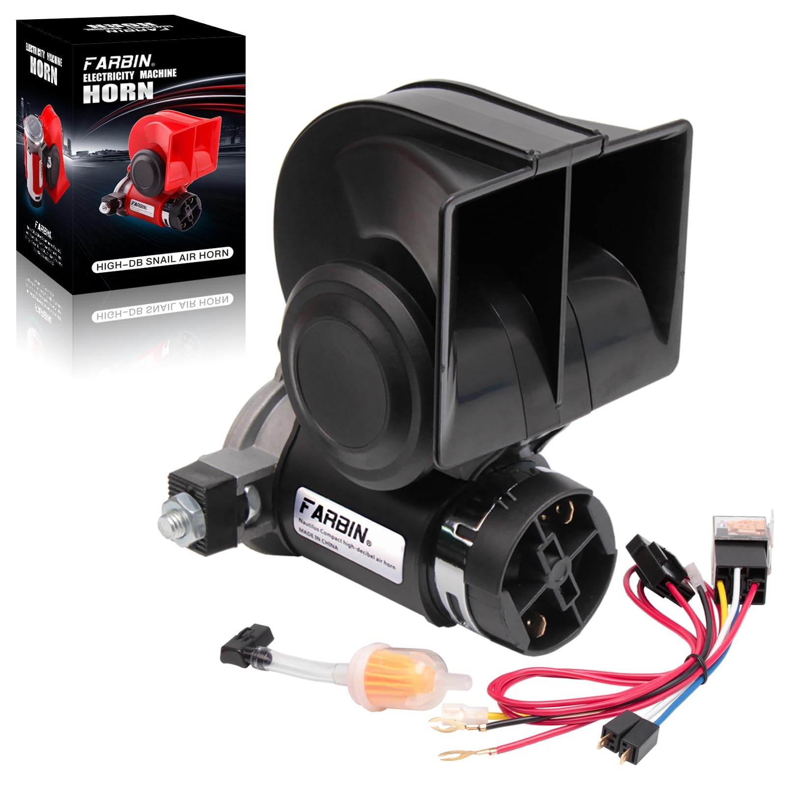 Air Horn for Truck,Compact Train Horn,Car Horn 12V 150db Super Loud with Wiri…