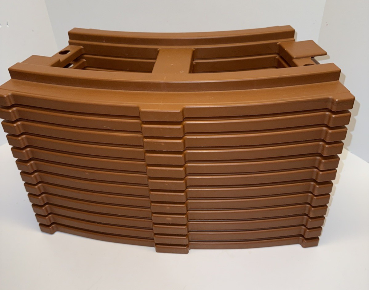 Lot of 12 Peg Perego Thomas the Tank Engine Train Ride-On Curved Brown Tracks