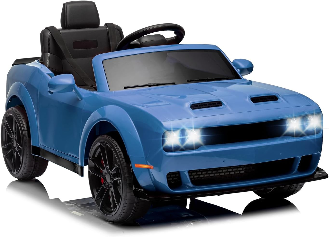 12V Kids Car Licensed Dodge Challenger Electric Car for Kids Battery-Powered Toy