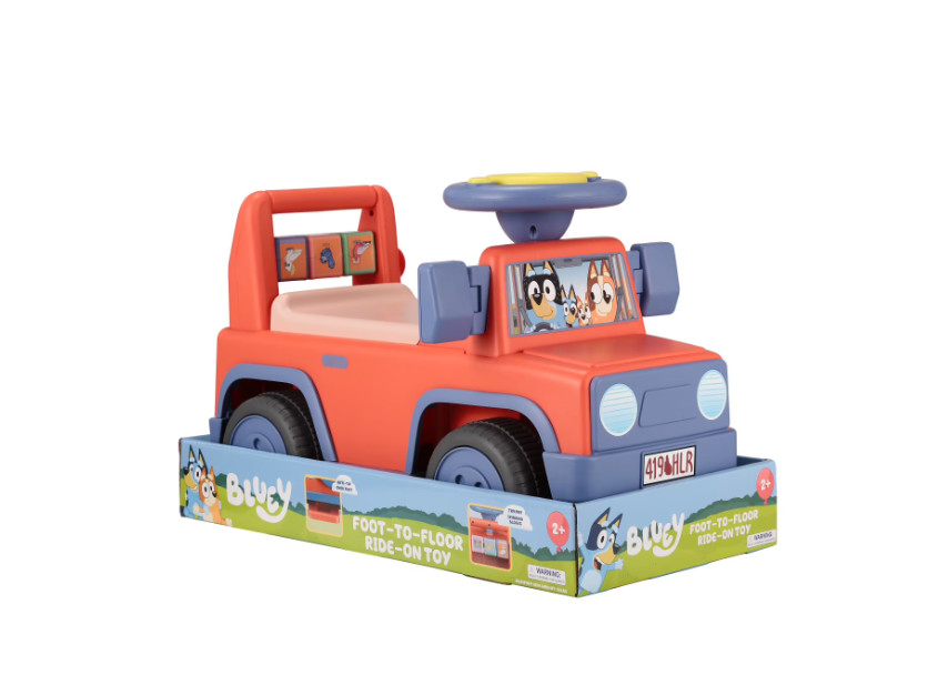 Bluey Licensed Interactive Ride-On Push Car for Boys and Girls Ages 1-3