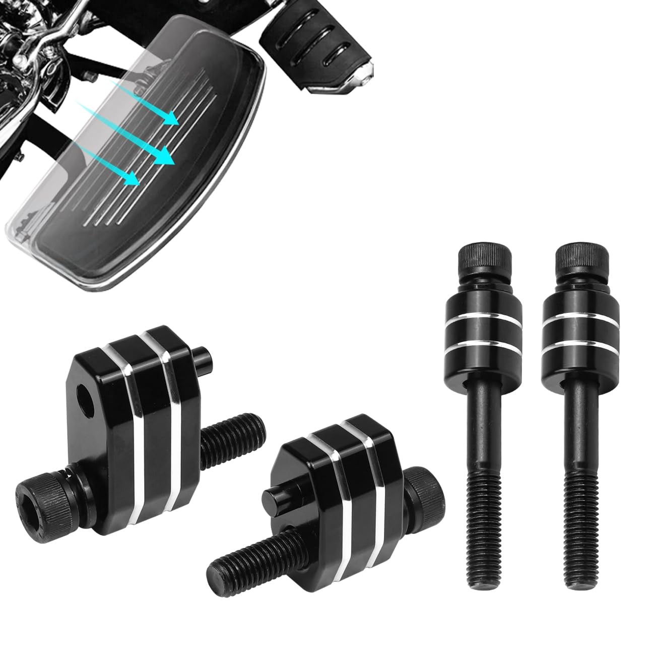 Driver Floorboard Outward Extension 1″ Spacer Extenders Kit Compatible With F…