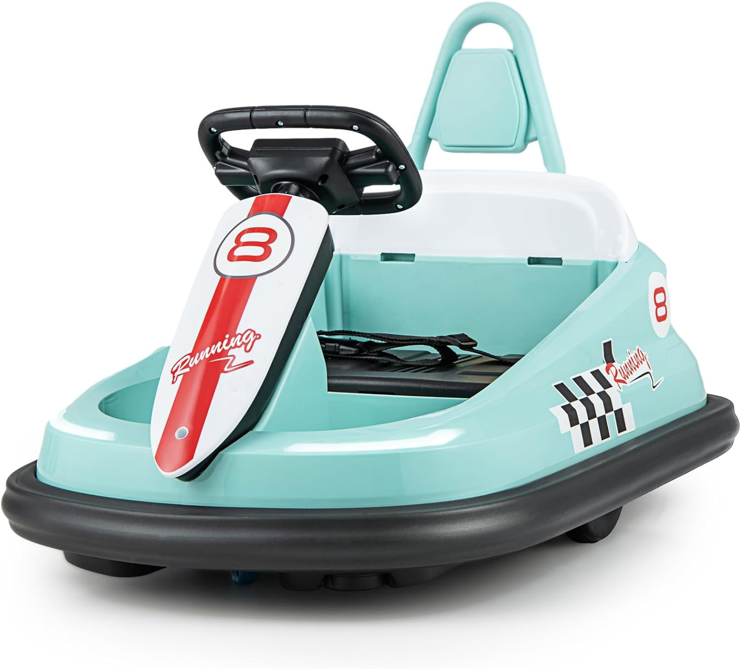 Toddler Bumper Car, Battery Powered Baby Ride on Bumping Car, Steering Wheel, Li