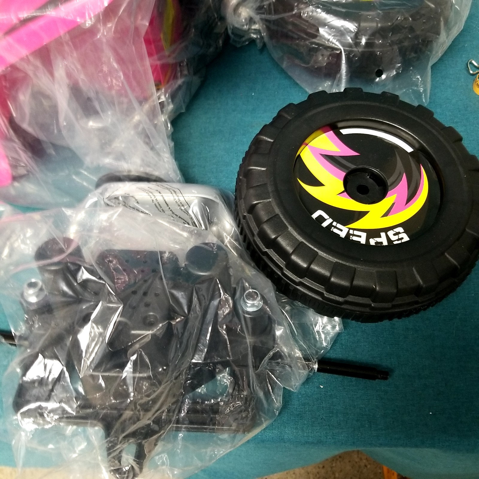 New Open Box Aosom Pink Toddler 6V Battery Ride-On ATV Bike Toy Untested