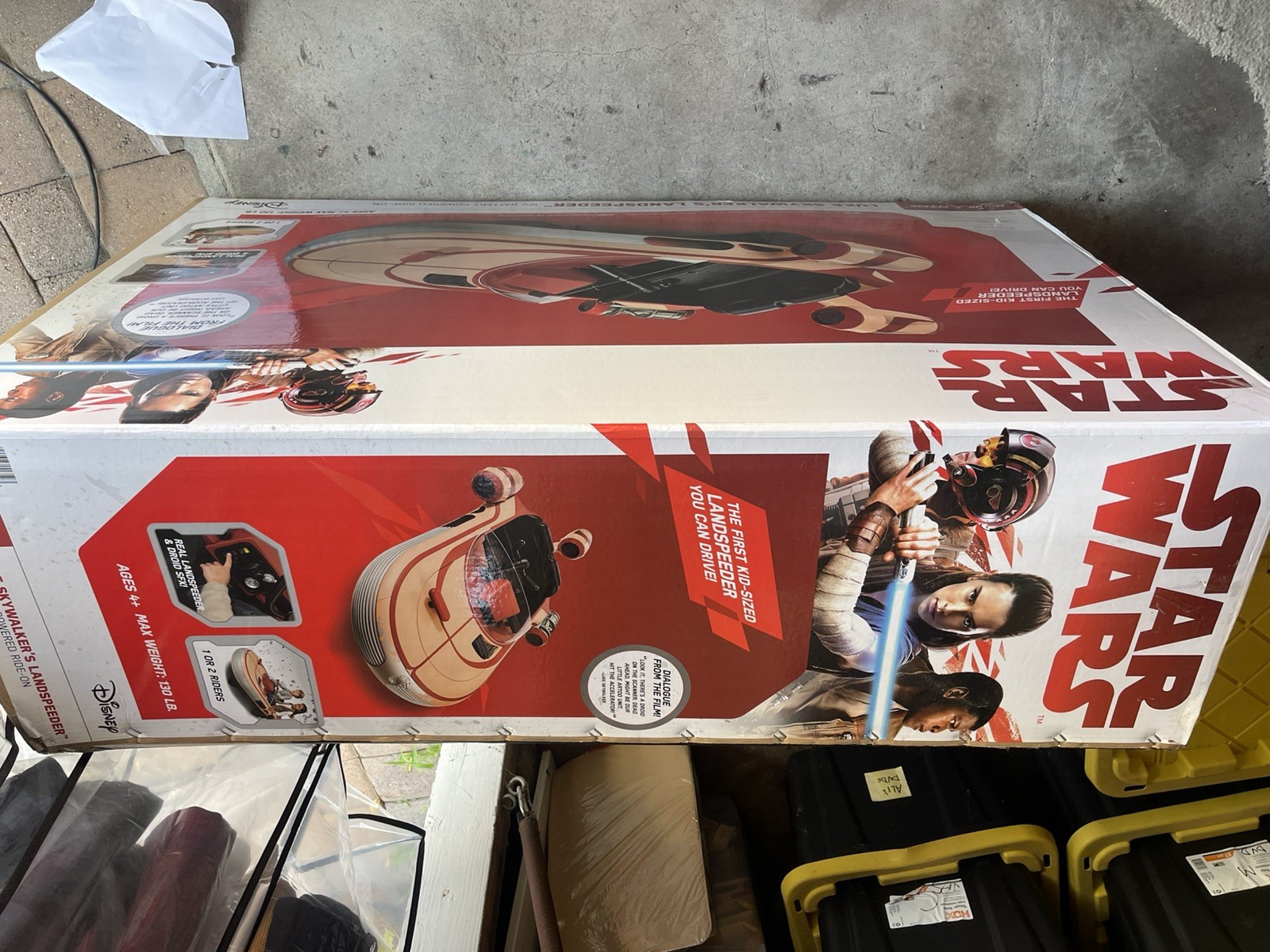 Star Wars Luke Skywalkers Landspeeder Tatooine 12v Radio Flyer New Sealed