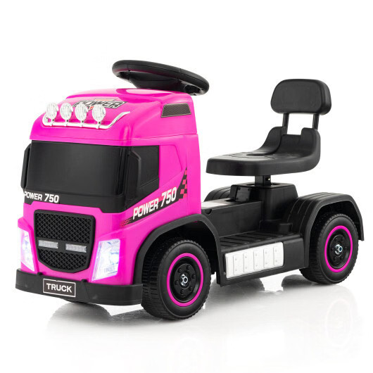 6V Kids Electric Ride-On Truck Car w/ Height Adjustable Seat – Pink