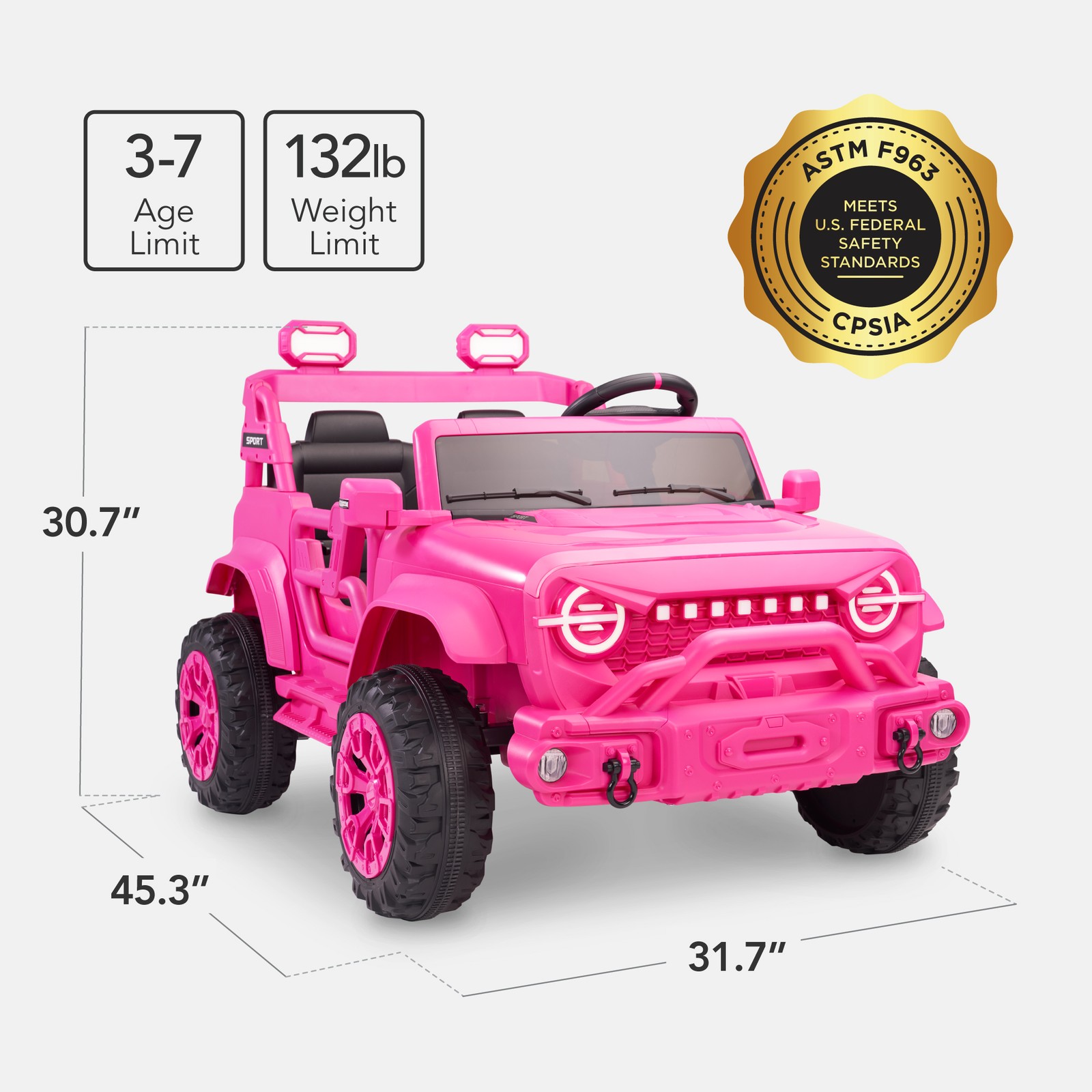 Best Choice Products 24V 2-Seater Electric Ride-On Car Truck Parent Control