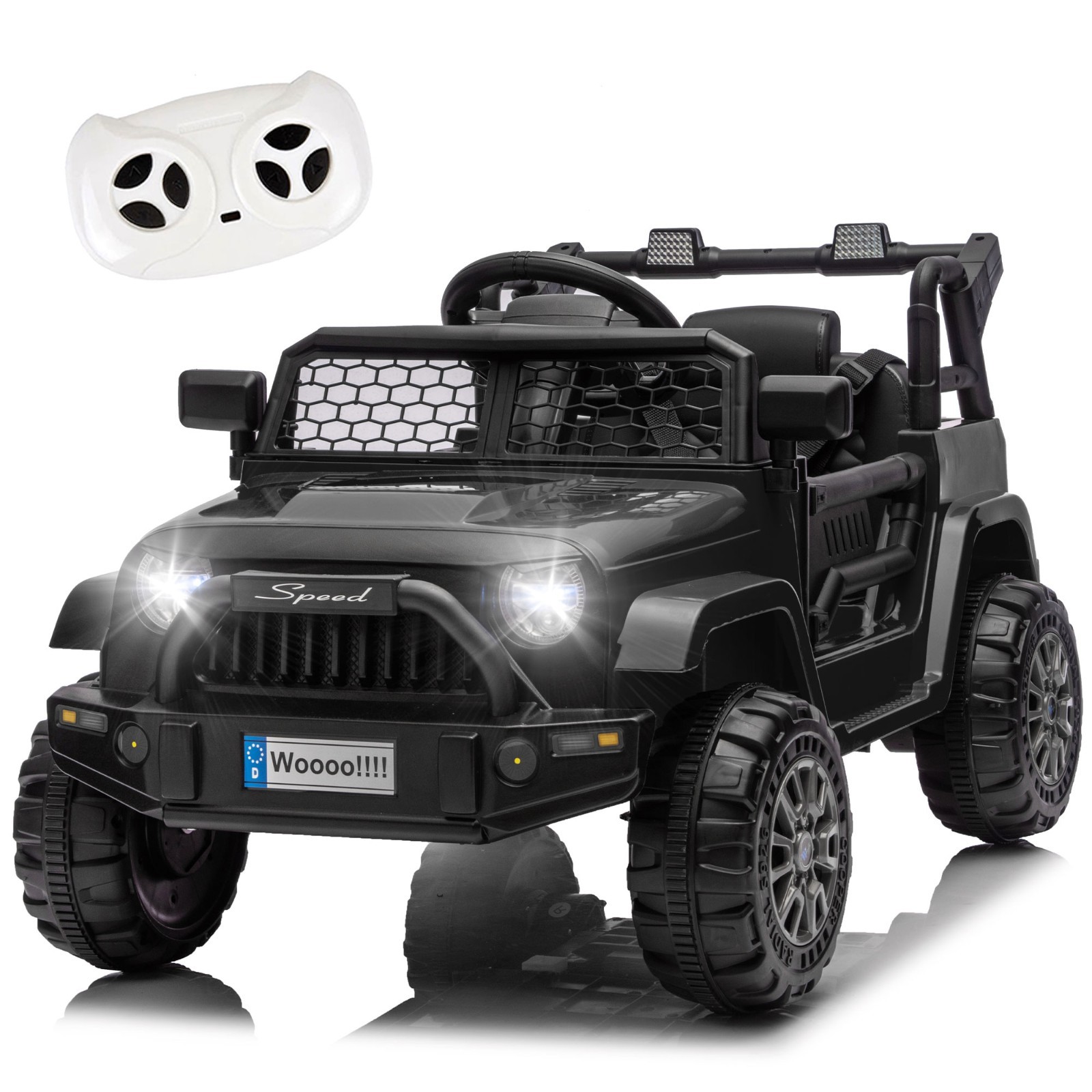 12V Kids Ride On Toys Truck w/Remote,Electric Toddler Ride on Car for Kids,Black