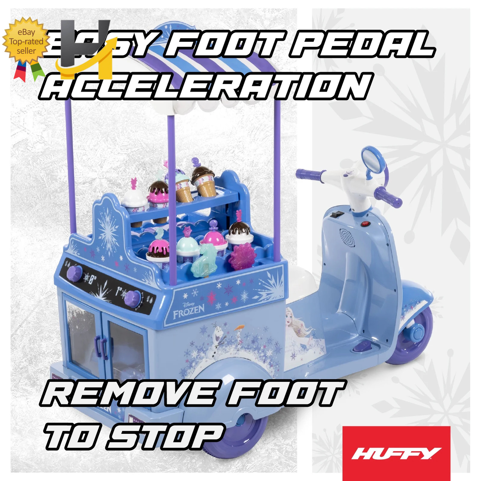 6V Disney Frozen Ice Cream Cart Battery Ride-On Toy Ice Cream Toys FREE SHIPPING