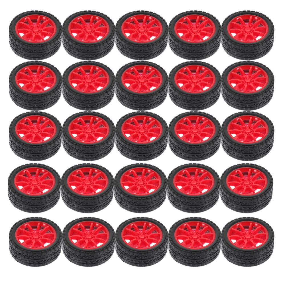 25pcs Car Toys Wheels DIY Kids Car Assemble Wheels Small Toy Truck Car Wheels
