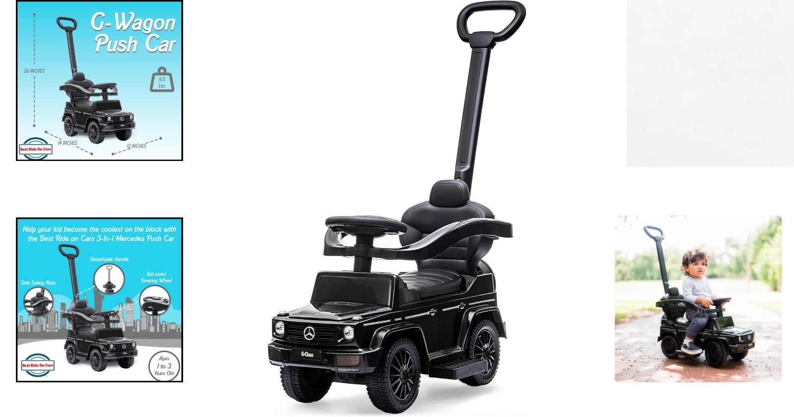 Mercedes G-Wagon Kids Push Car 3-in-1 for 1-3 – Playful Outdoor Fun