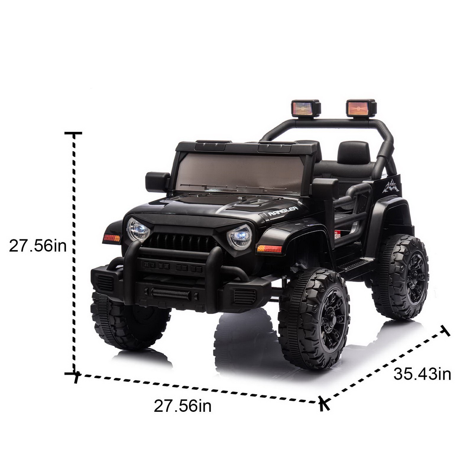 DualMotor 4.5Ah Toddlers Kids Ride on Truck Car Parents Control LED Light Music