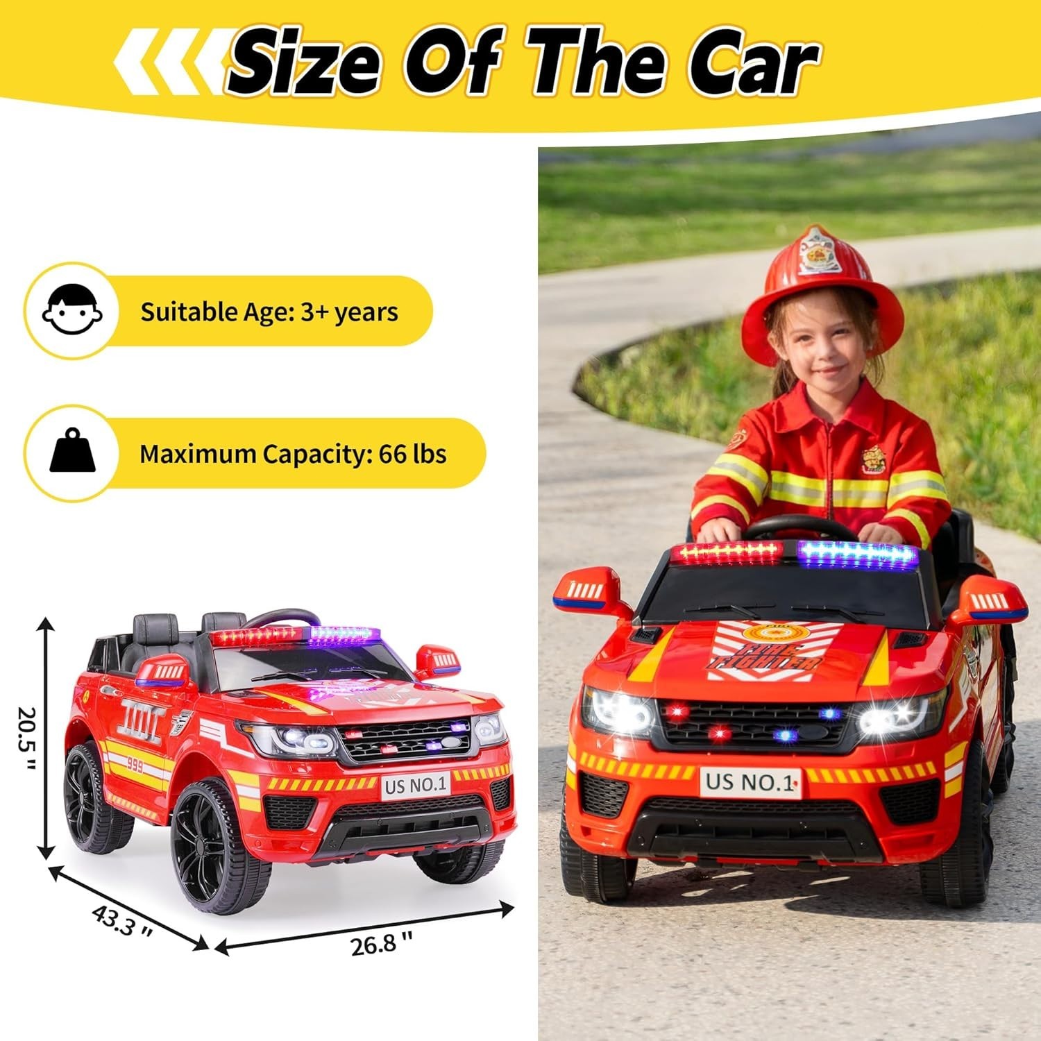 TOBBI 12V Kids Electric Vehicles for Ages 3-8 w/Remote Control, Music