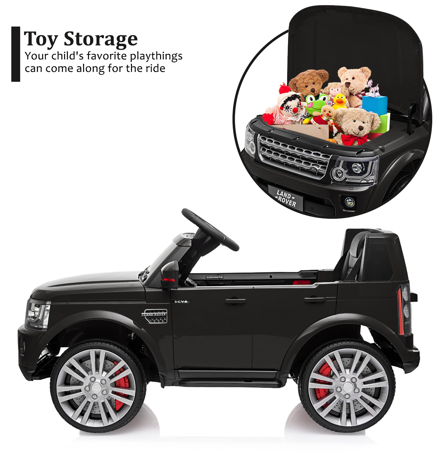 12V Ride On Toys for Toddler 3-8, Kids Electric Car With Parent Remote Control