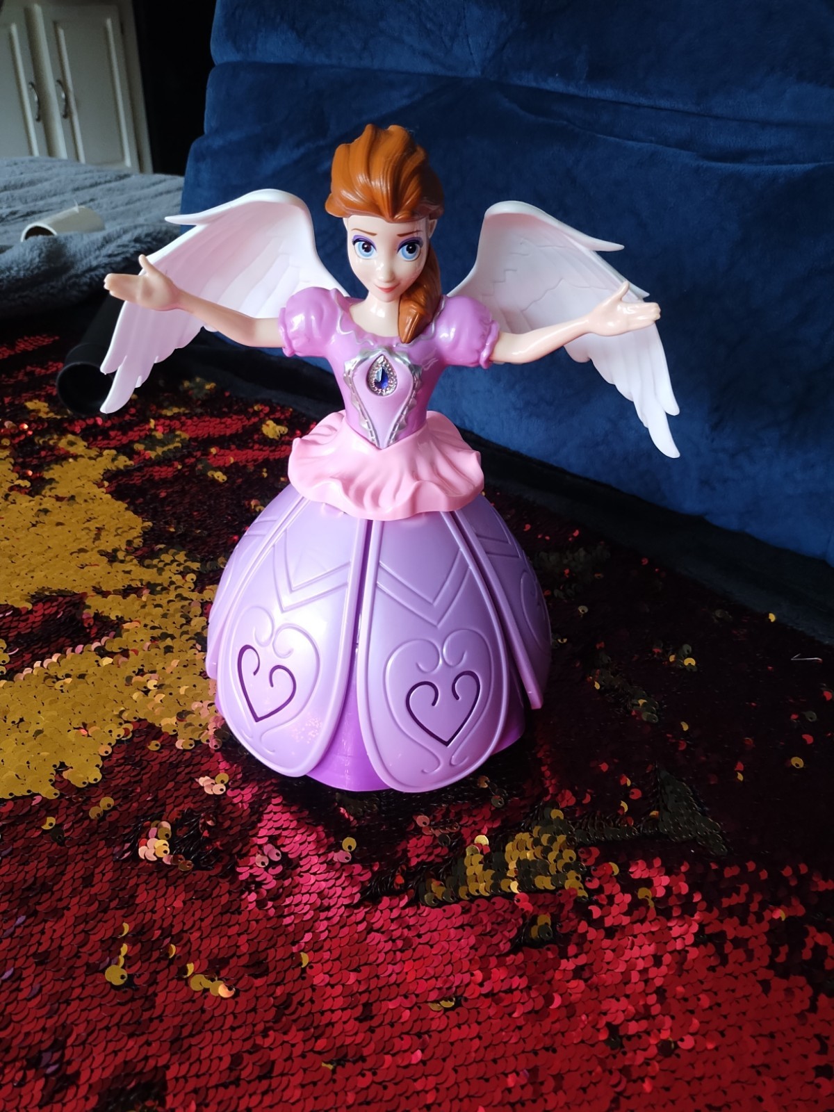 Dancing Angel Lighting Music Rotate Beautiful Doll Robot Toy Best Gift For Girls