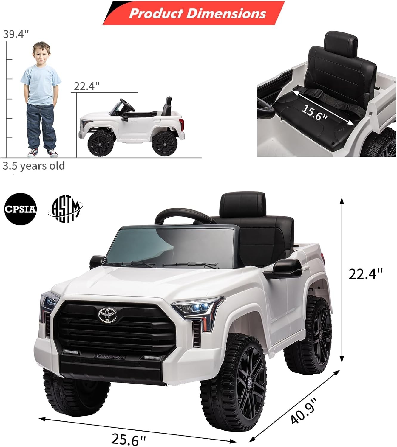 Kids 12V Ride On Truck,Off-Road Pickup w/ 2.4G RC,Electric Cars Toy for Boy Girl