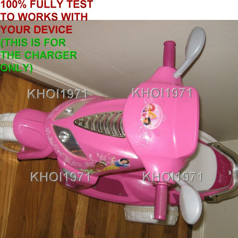 WALL charger AC adapter for PINK KT1004 KID TRAX Disney Princess Scooter ride on