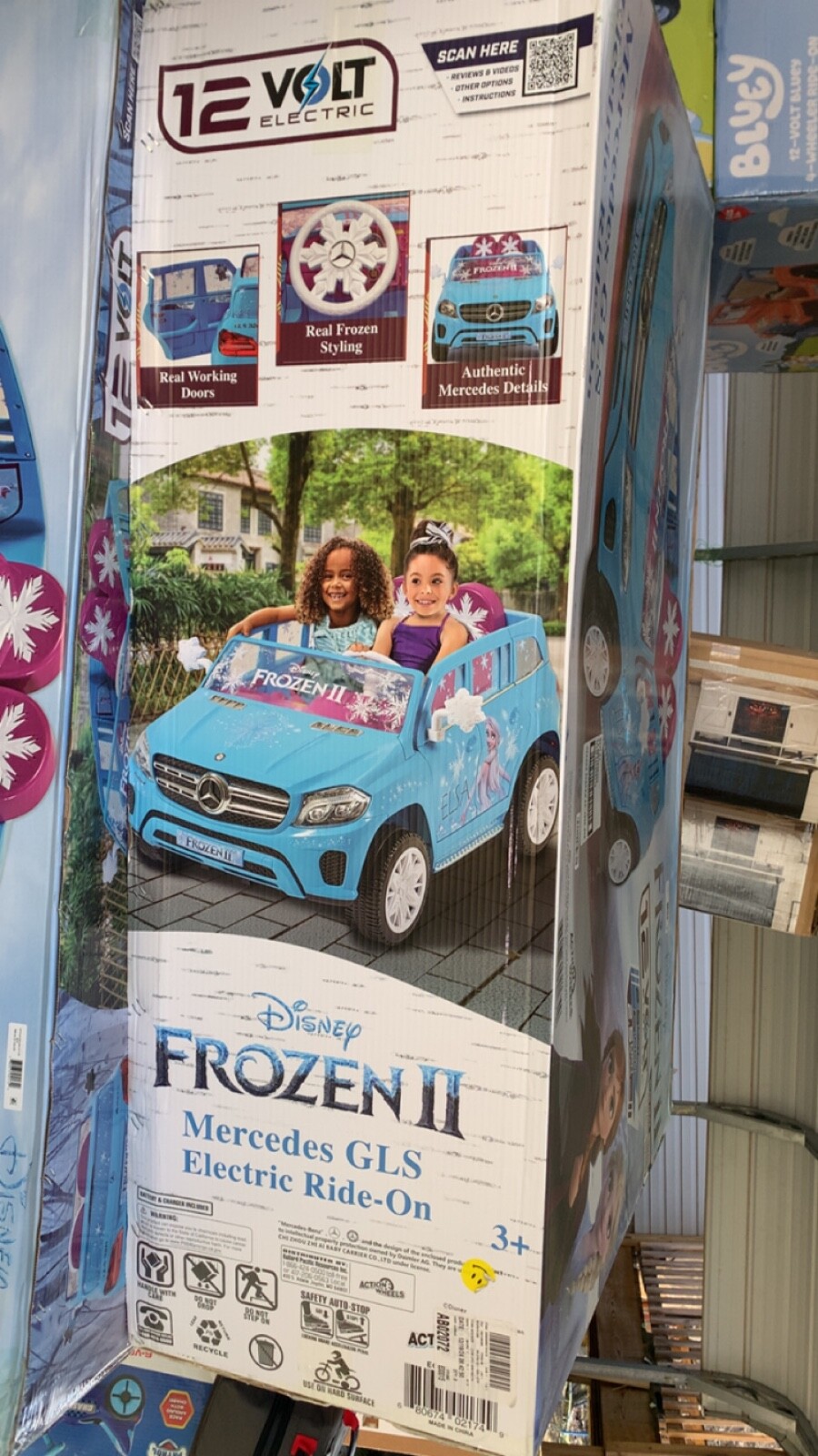 12V Disney’s Frozen Mercedes GLS-320 Powered Ride-on for Girls Ages 3+, up to 5