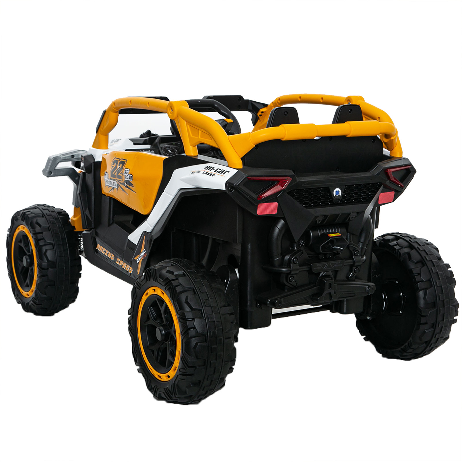 12V Ride on Models Truck Car 2 Seater UTV For Age 3-6 Years Old Yellow+White