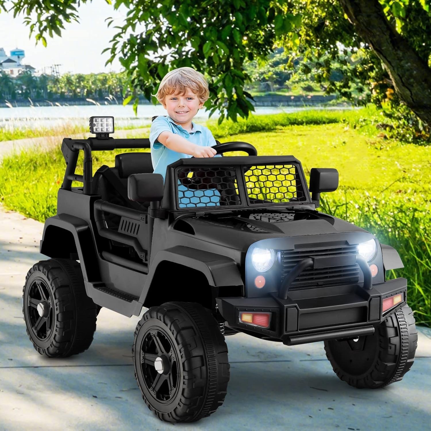Carrito Para Niños Electrico De Juguete A Control Remoto Todo Terreno Resistente