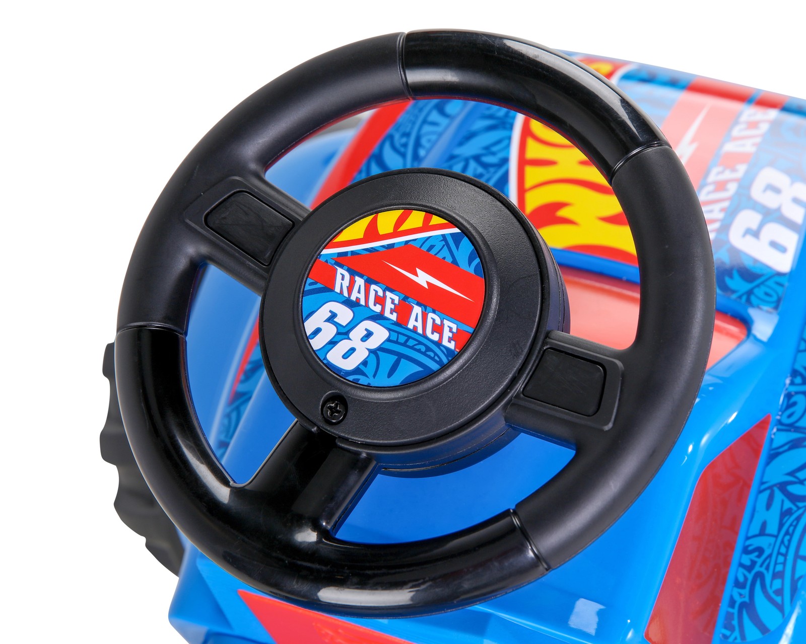 6V Monster Truck Ride-On for Toddlers Blue/Red Electric Ages 1.5-3 Years Max Spe