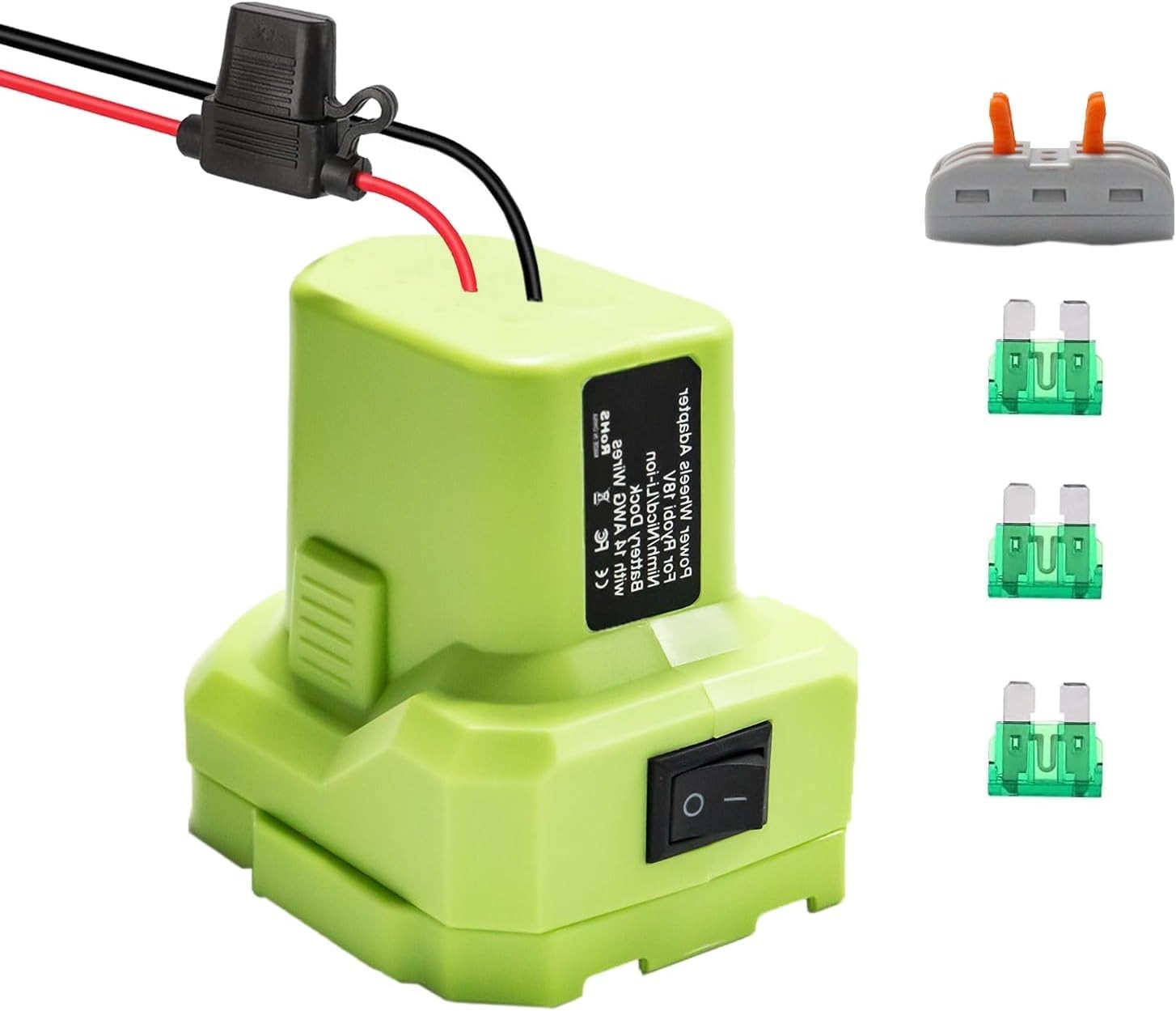 Power Wheels Battery Adapter for Ryobi 18V with 30A Fuse & Waterproof Design