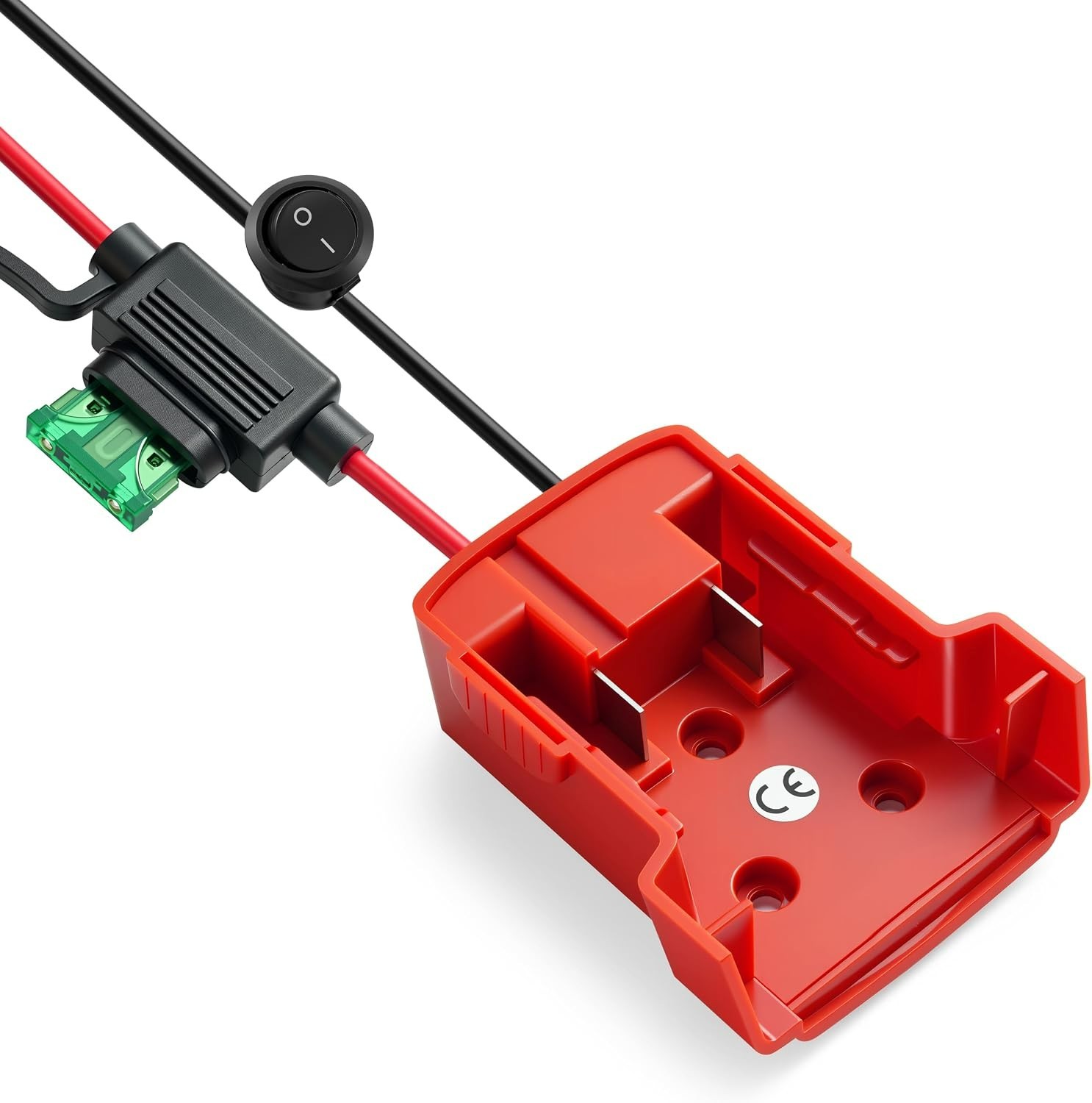 Milwaukee M18 Battery Adapter Conversion Kit with Switch & Fuse – 12AWG Wire