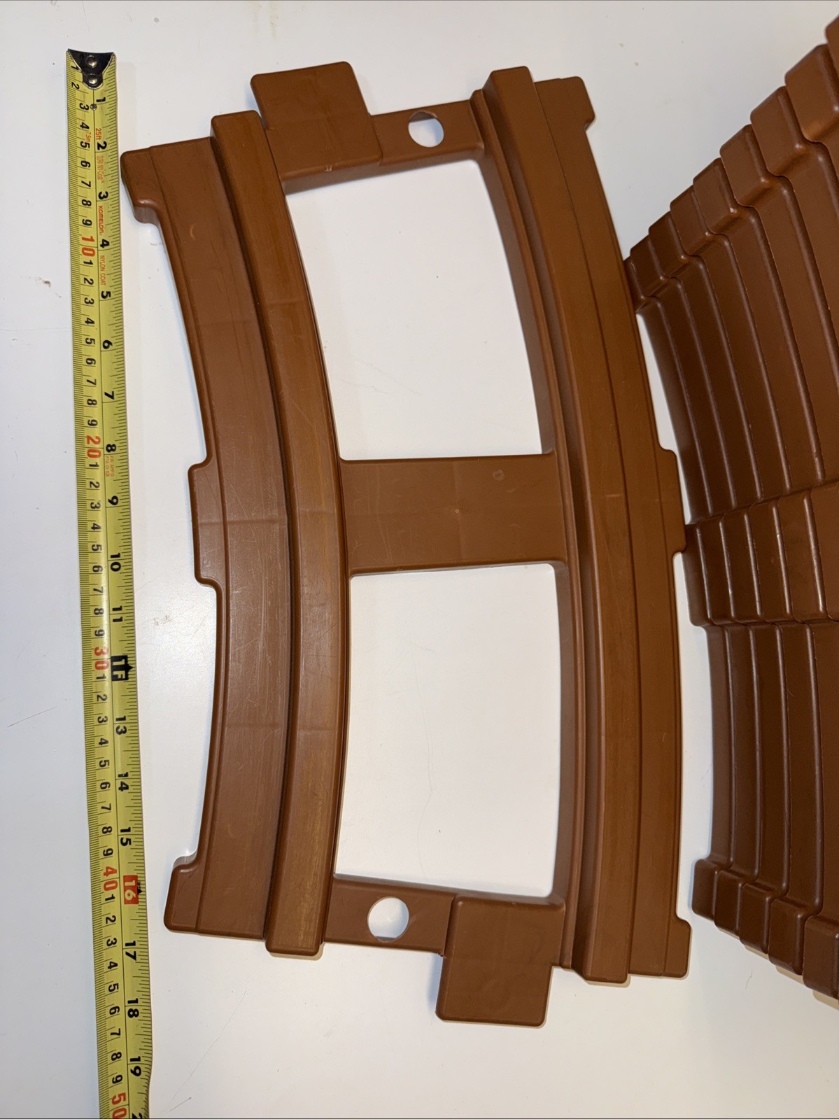 Lot of 12 Peg Perego Thomas the Tank Engine Train Ride-On Curved Brown Tracks