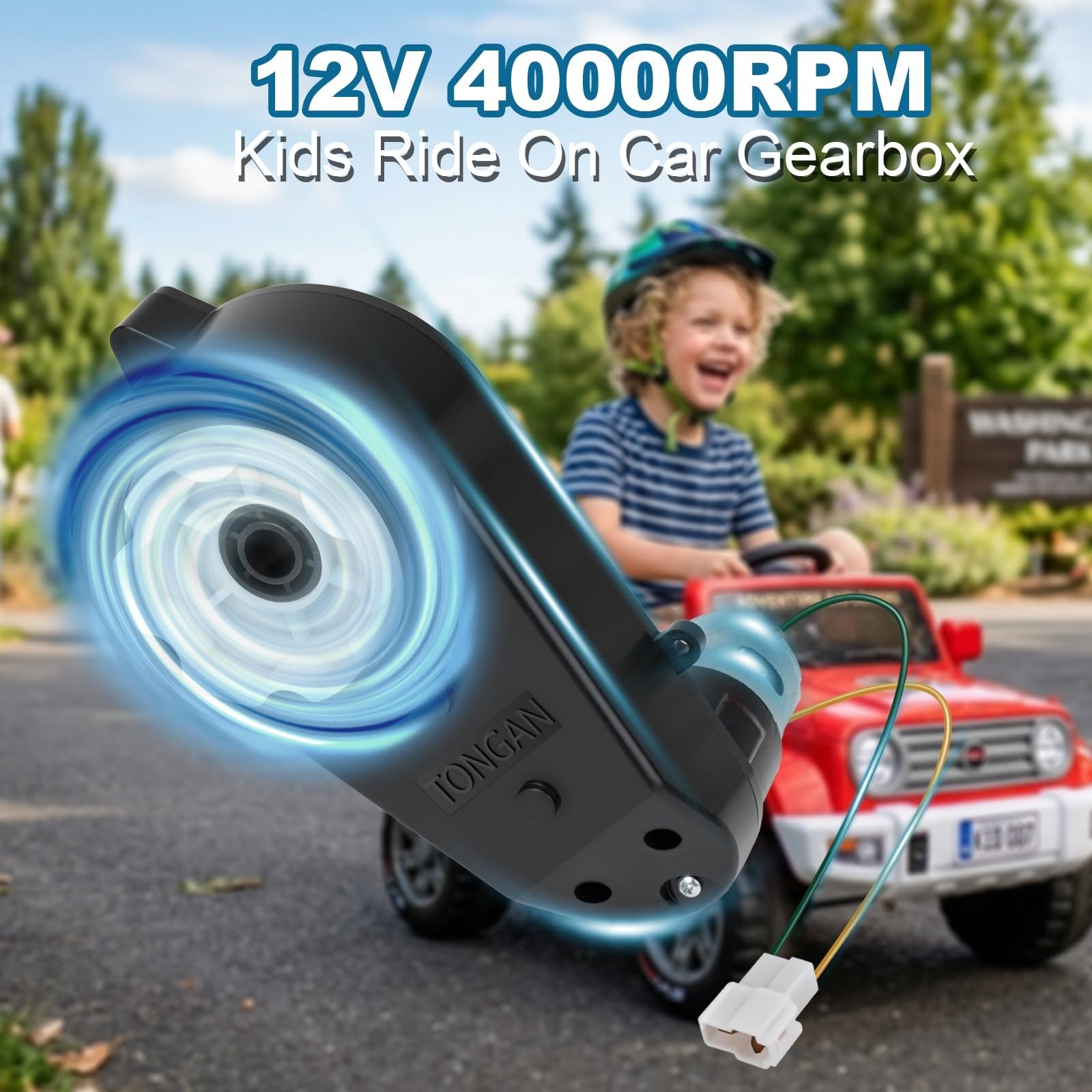 High-Speed 12V RS550 Motors for Kids Ride-On Car – 40000RPM Gearbox, 2Pcs