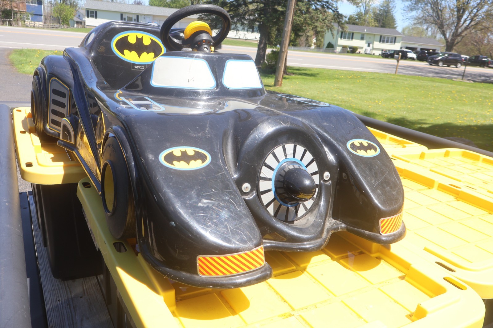 Nice Rare 1989 Mini-Motors Bat-Man Batmobile Power Wheels Motor Car Kingsbury