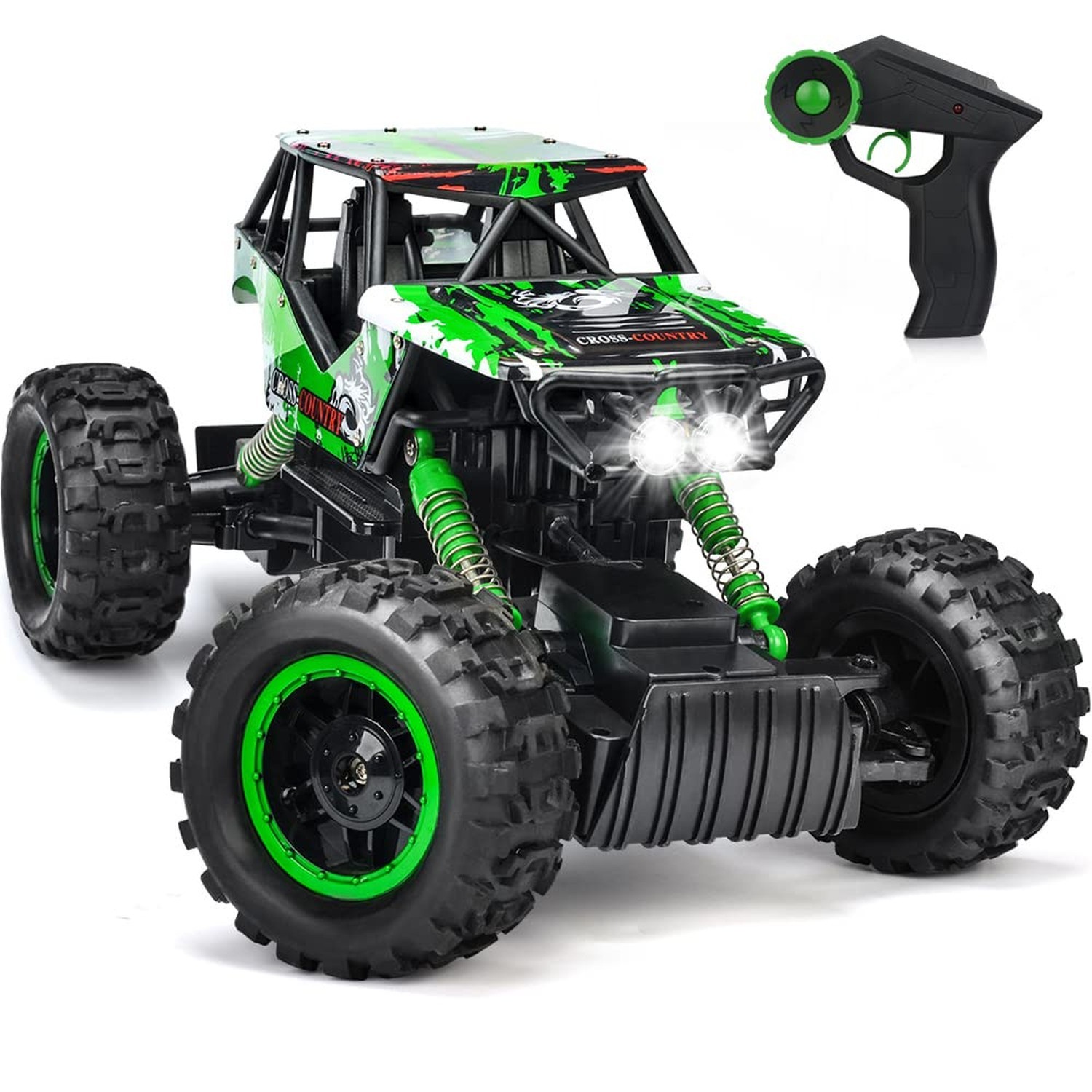 DOUBLE E 1:14 Scale Large Remote Control Car Monster Trucks with Head Lights,…