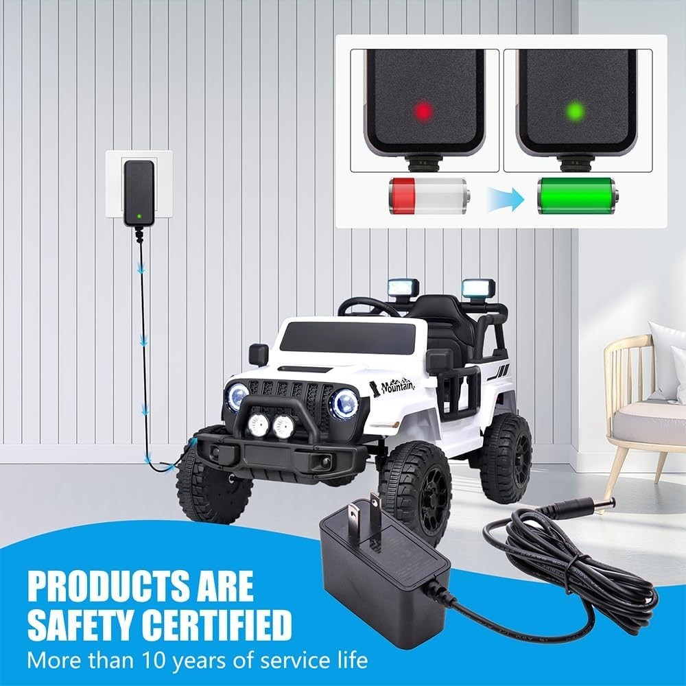 12V Battery Charger for Ride on Toys Car, Universal 12 Volt Battery Charger Clas