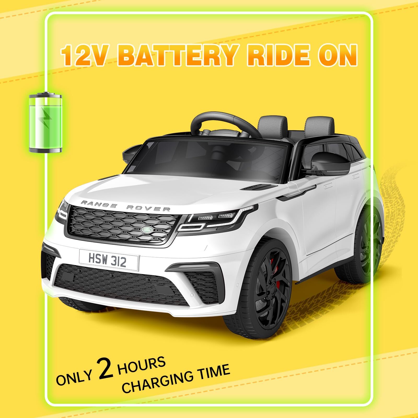 Kids Ride On Car with Remote Licensed Land Rover Kids Electric Car for Kids 3-8
