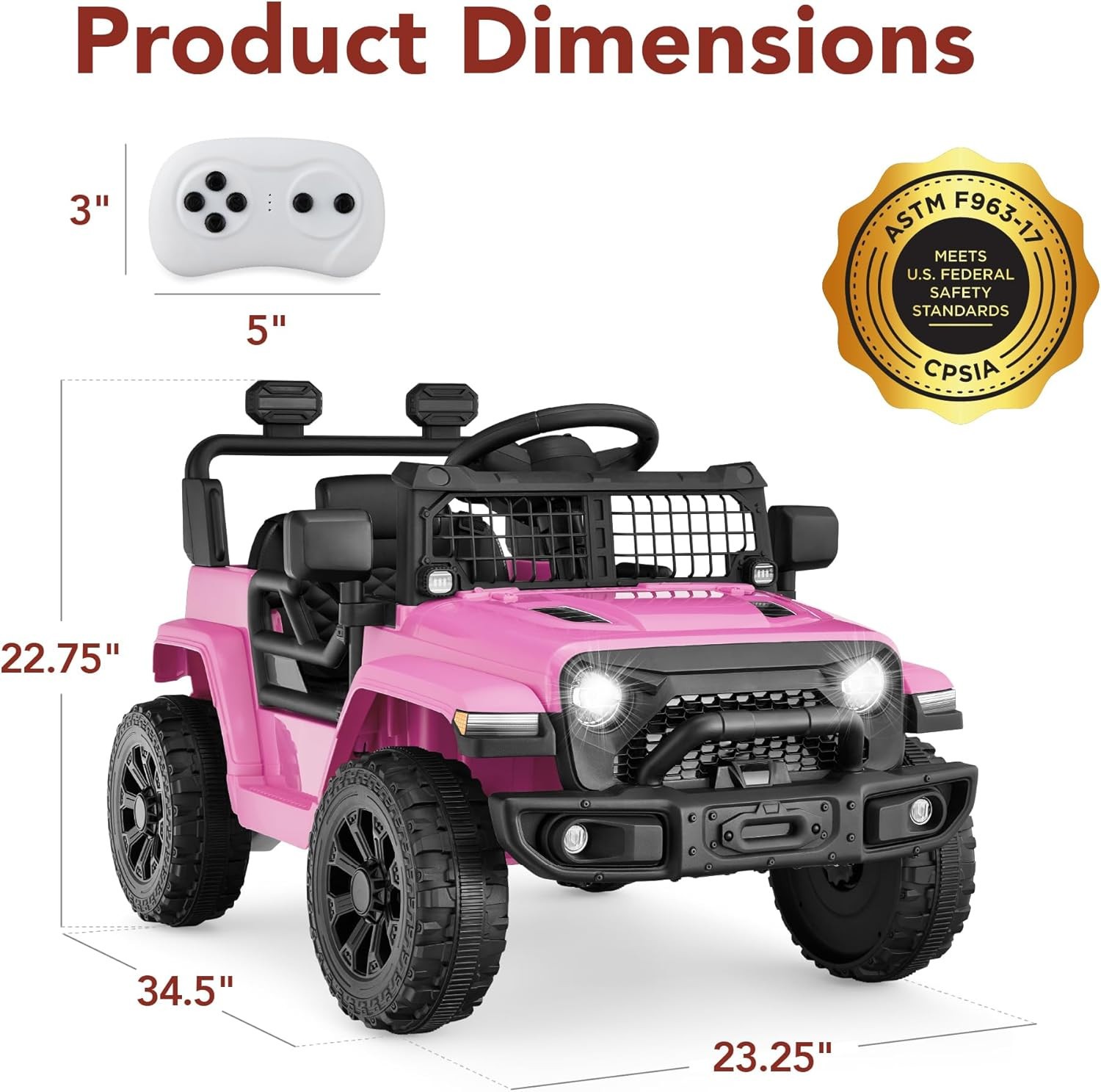 Carro Electrico Para Niños De 3 A 5 Años Montar Manejar Y Jugar Con Luces NUEVO