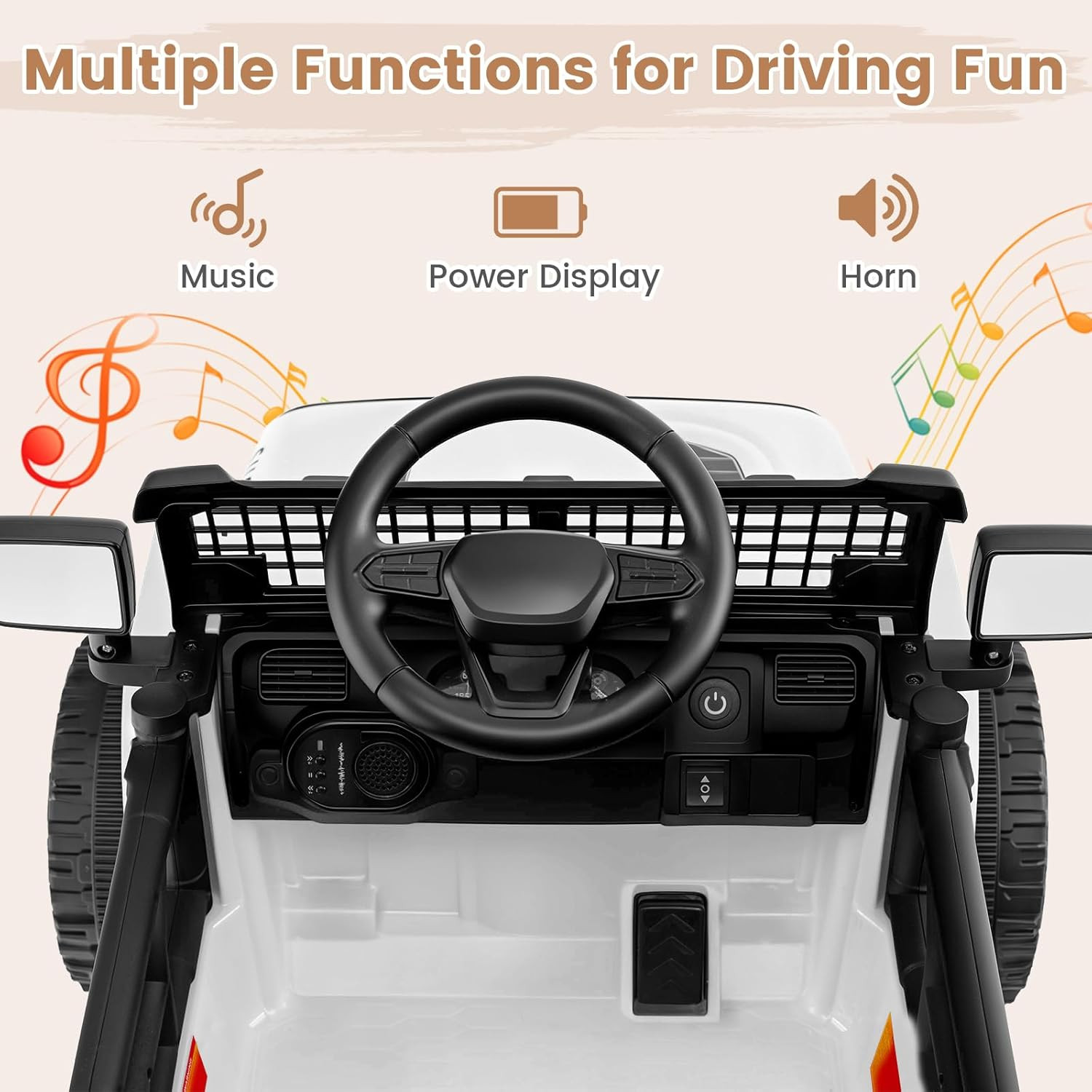 12V Ride on Truck, Battery Powered Electric Vehicle for Kids with Remote Control