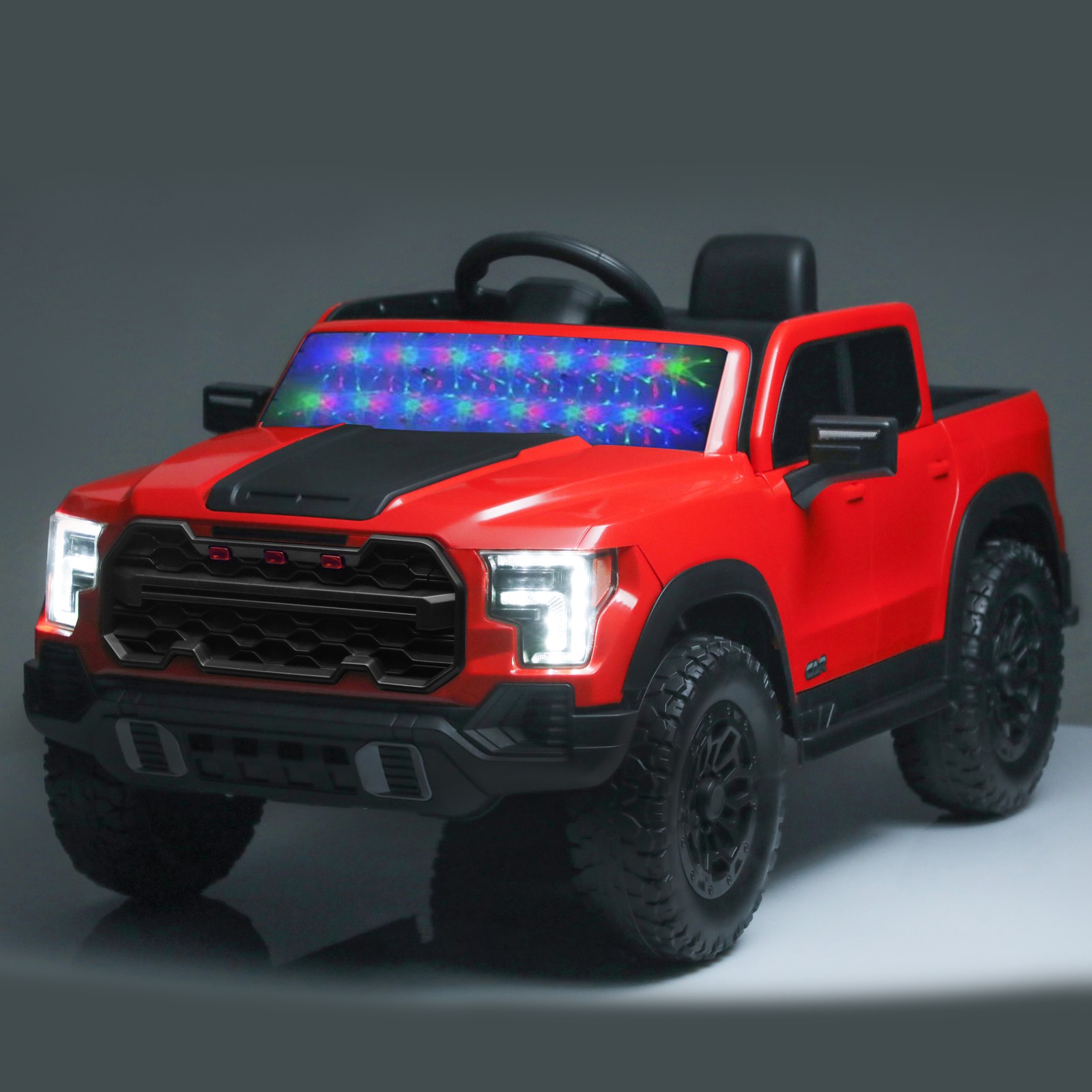12V Kids Ride-On Car Remote Control, 4-Wheel Shock Absorption 3-6 Years Red