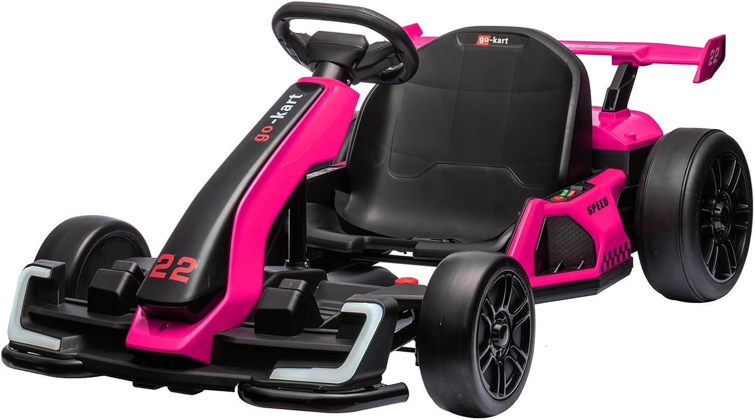 4 Wheel Kids Go Kart Pedal Ride On Car Ages 6-12 110 Lbs Capacity Outdoor Toy