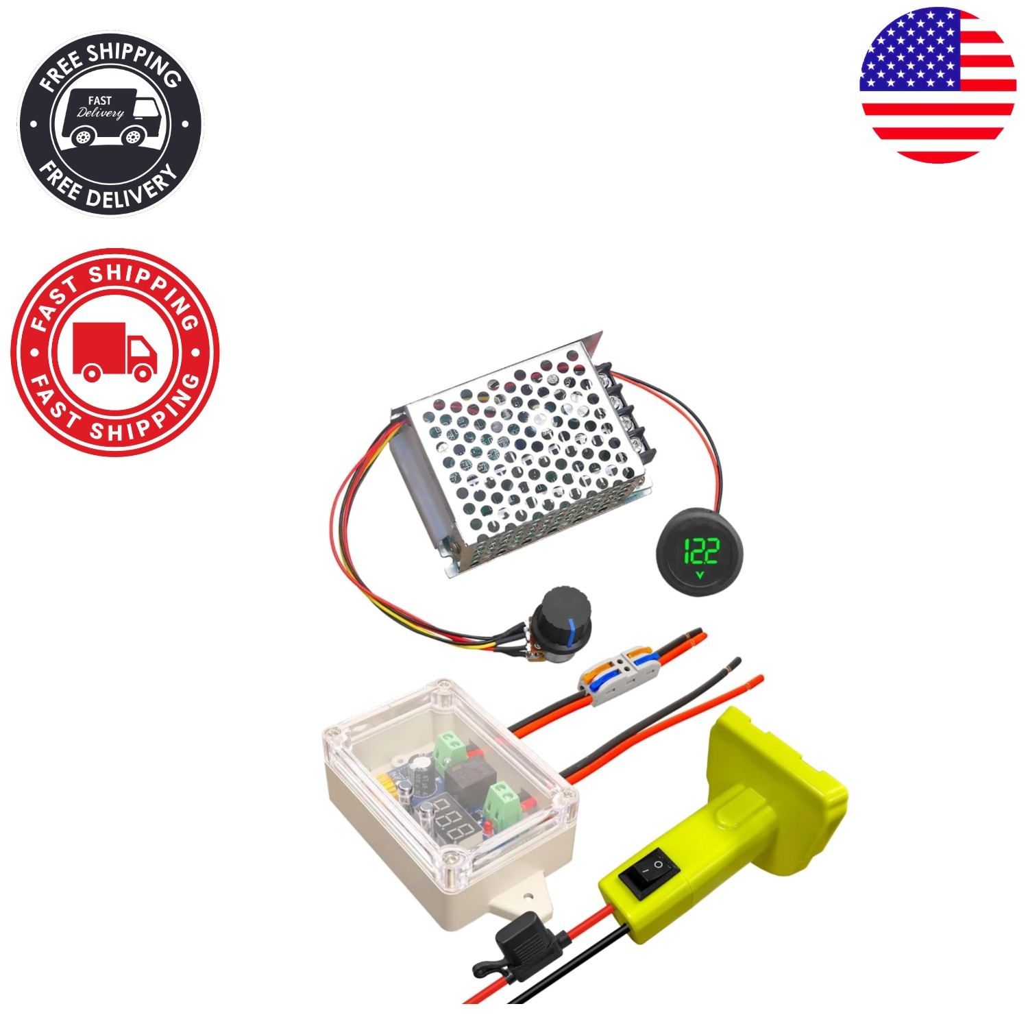 Durable Battery Adapter Kit for Ryobi 18V – DC Low Voltage Protection Included