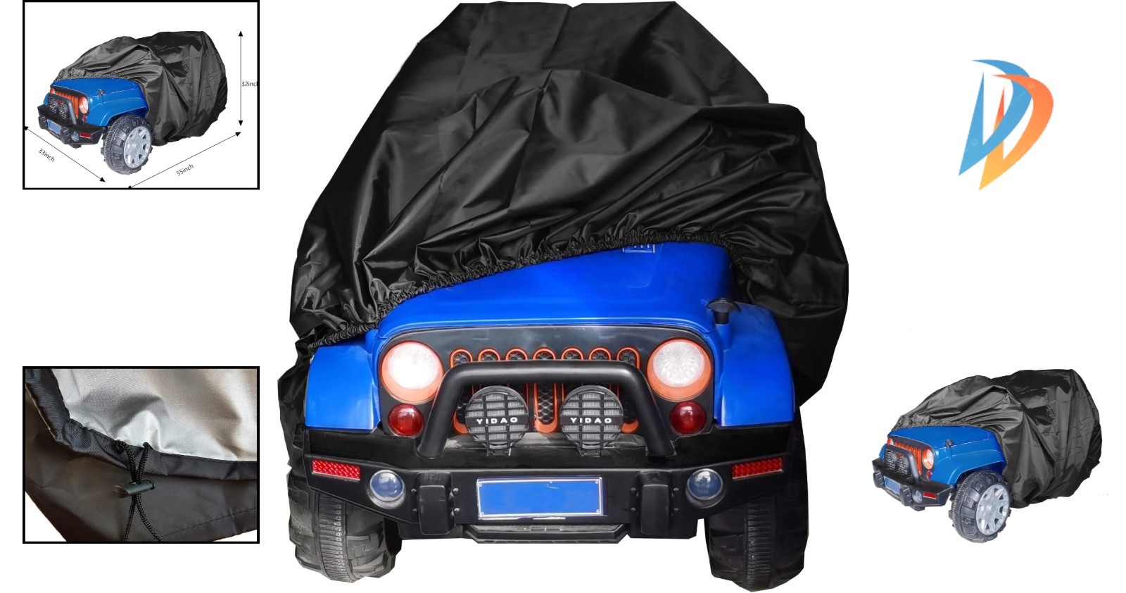 Universal Waterproof Cover for Kids Ride-On Toy Cars – 55″ x 33″ x 32″,”Reaso…