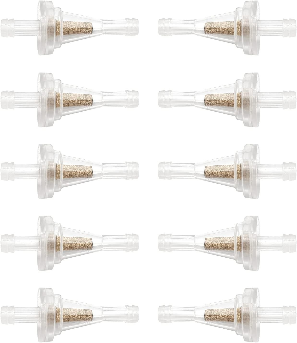 10Pcs 1/4 Inch Motorcycle Clear Gas Inline Fuel Filter Replacement for Dirt Bike