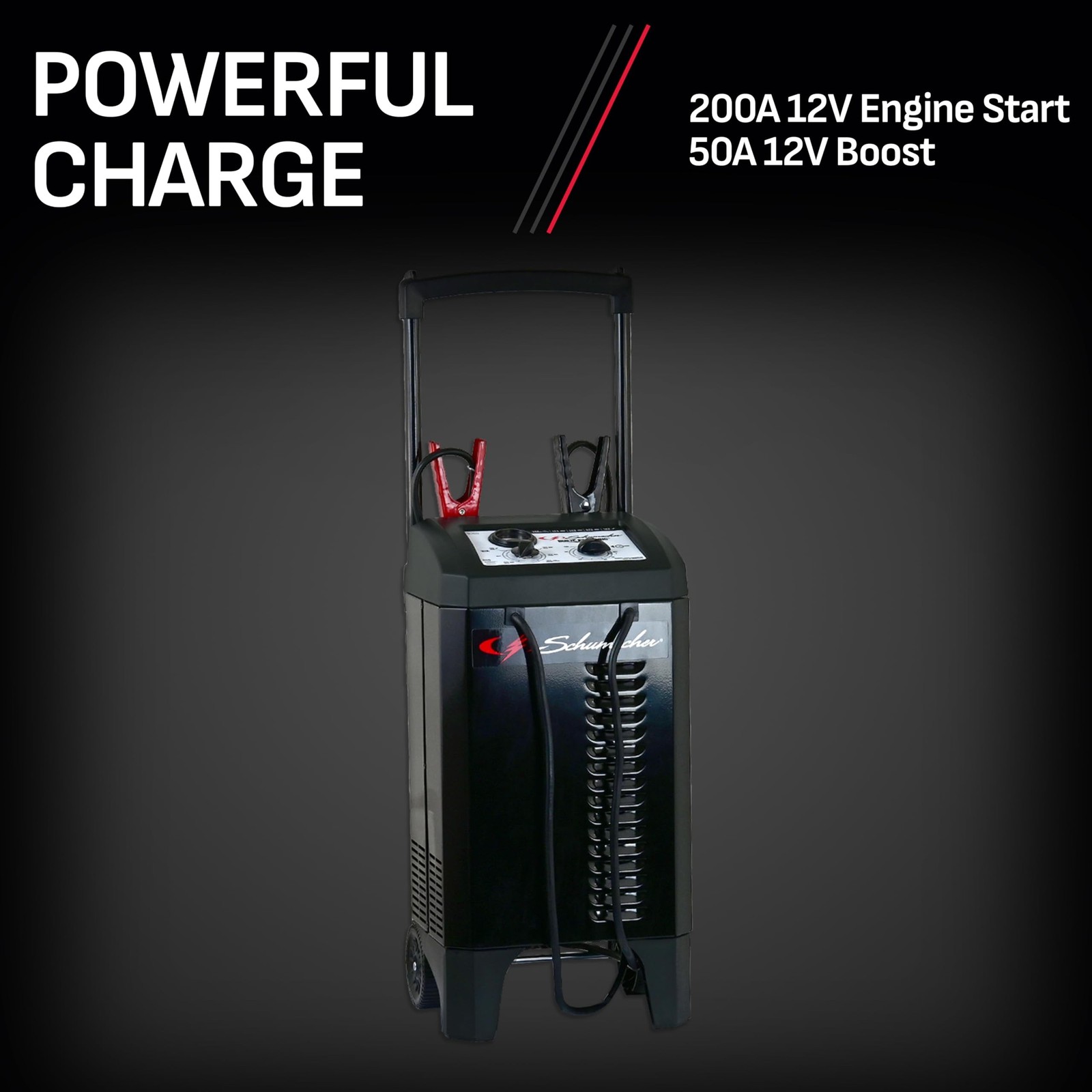 Schumacher Electric Wheeled Manual 10A Car Battery Charger and 200A Engine St…