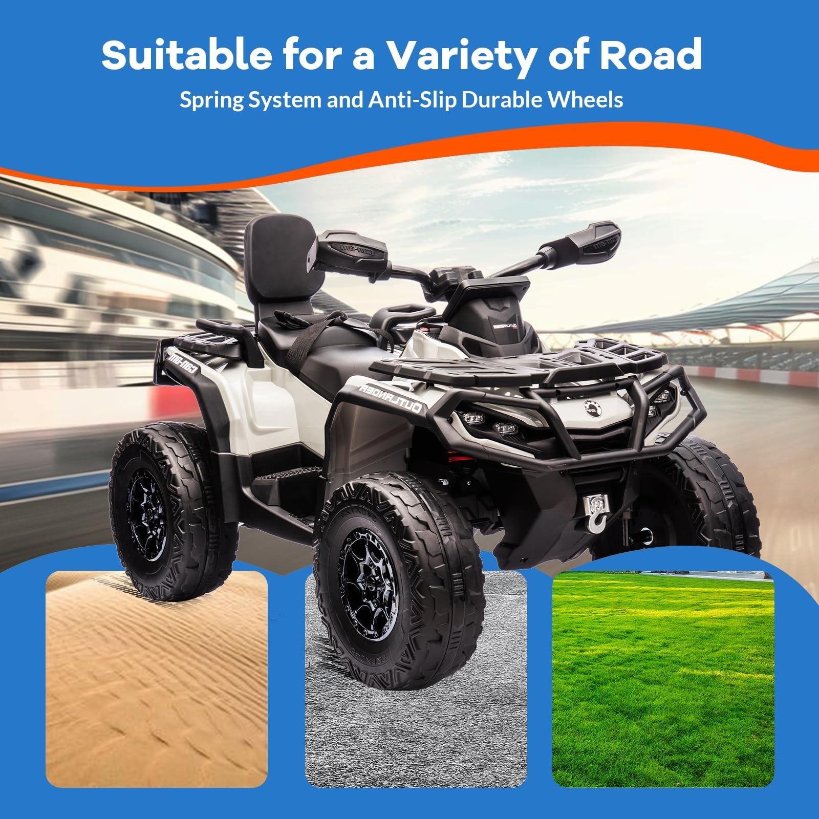 Christmas Electric Ride On ATV 2 Seaters 24V Ride On Car Licensed Can-Am For Kid