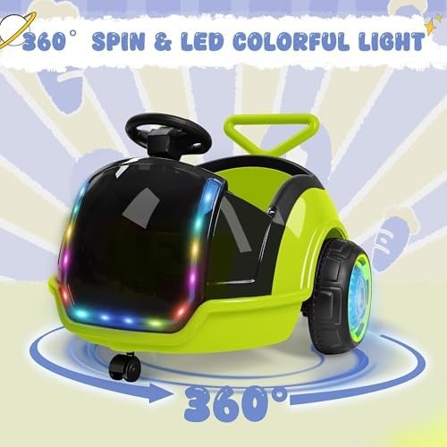 ANPABO 3-in-1 Electric Push Ride On Car, 12V Kids Ride On Toy w/Remote Contro…