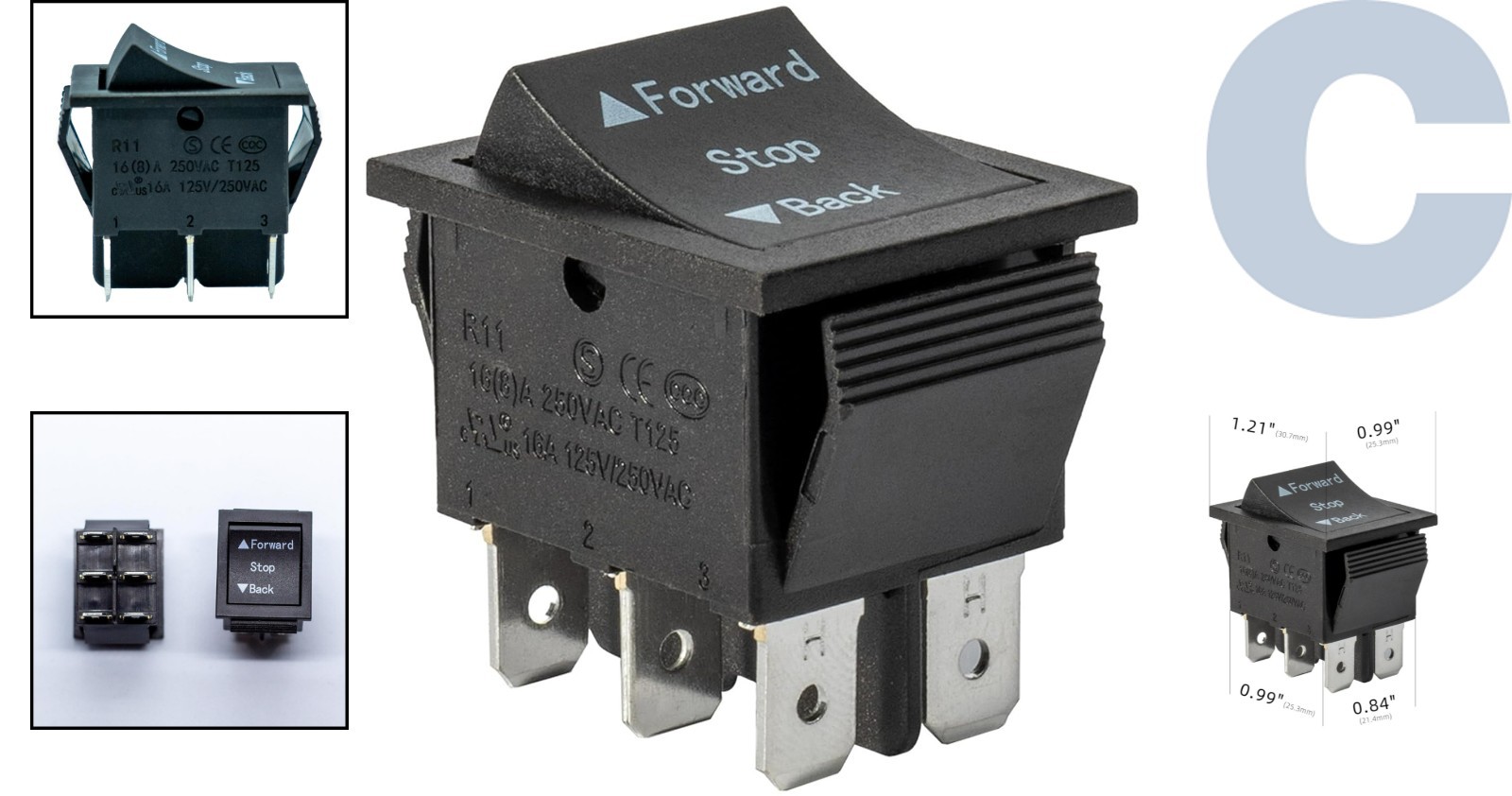 Replacement Forward Reverse Switch Set for Children’s Motorized Vehicles – 2 Pcs